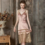 Queen Satin Long Nightgown, Sexy Lingerie, Satin Lingerie