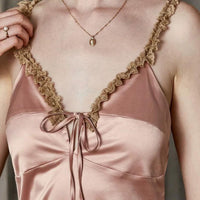 Queen Satin Long Nightgown, Sexy Lingerie, Satin Lingerie