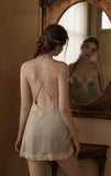 Vintage Satin Nightgown, Sexy Lingerie, Satin Lingerie