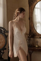 Vintage Satin Nightgown, Sexy Lingerie, Satin Lingerie