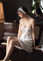 White Shell Mille-feuille Nightgown