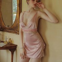 Sweet Addiction Romantic Satin Lace Nightgown