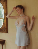 Vintage Love Lace and Satin Nightgown Dress