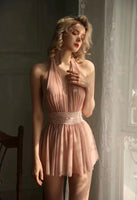 Innocent Flowy Mesh and Lace Babydoll Lingerie Dress, Nightgown
