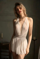 Innocent Flowy Mesh and Lace Babydoll Lingerie Dress, Nightgown