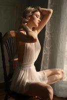 Innocent Flowy Mesh and Lace Babydoll Lingerie Dress, Nightgown