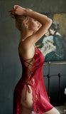 Side Tie Satin Nightgown, Sexy Lingerie