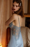 Satin Lace Butterfly Fairy Nightgown, Exquisite Lingerie Dress