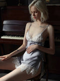 Fairy Satin Lace Lingerie Dress, Exquisite Nightgown