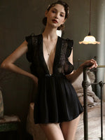 Give Into Love Vintage Silky Babydoll Lingerie Dress