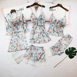 Silky Satin Floral Pajama Sets