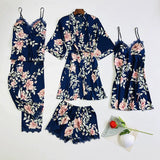 Silky Satin Floral Pajama Sets