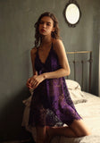 Elegant Lace Floral Embroidered Nightgown, Plus Sizes Available
