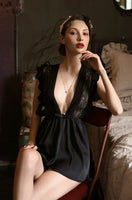Give Into Love Vintage Silky Babydoll Lingerie Dress