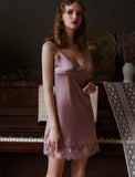 In Your Dreams Vintage Satin Lace Nightgown, Exquisite Lingerie Dress