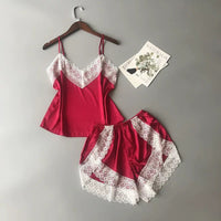 Cute Satin Lace Lingerie Set