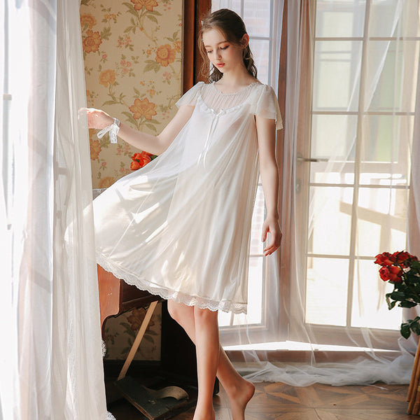 Elegant Lace Boudoir Nightgown, Super Exquisite Lingerie Dress ...