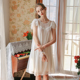 Elegant Lace Boudoir Nightgown, Super Exquisite Lingerie Dress